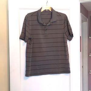Mens Medium Striped Polo